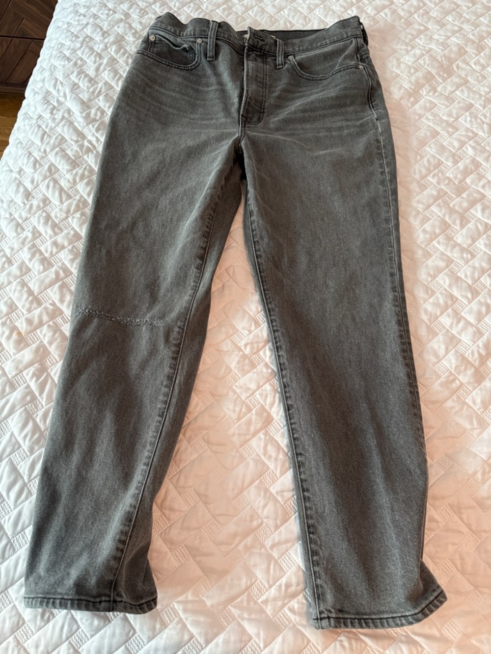 Madewell Gray Straight-Leg Jeans